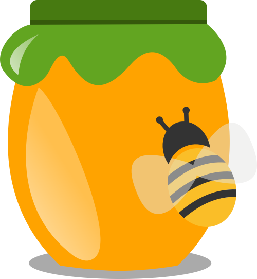 蜂蜜罐蜜蜂矢量LOGO图标 logo png
