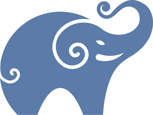 卡通大象元素LOGO矢量图标 logo png