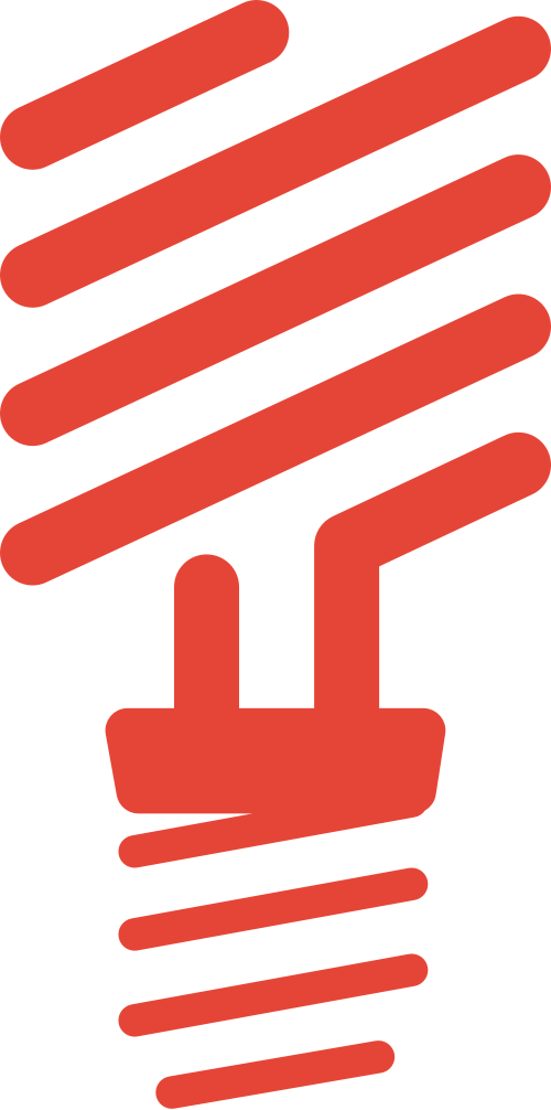 红色灯泡互联网方向矢量logo图标