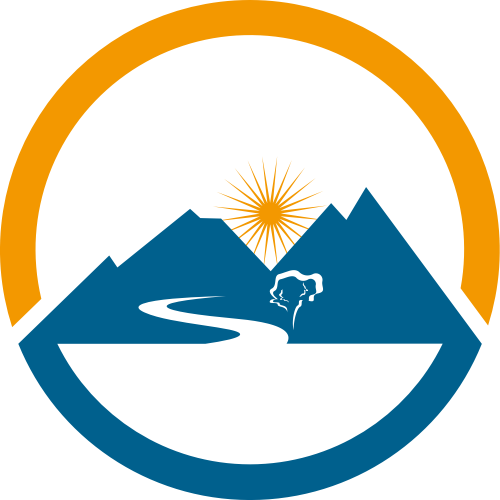 蓝色山峰户外环保旅游相关矢量logo图标 logo png