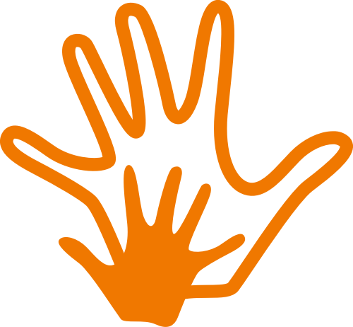 橙色手合作团队相关矢量logo图标 logo png
