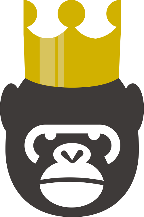 黑色皇冠猩猩娱乐教育影视矢量logo图标 logo png