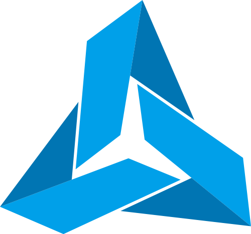 蓝色立体互联网相关矢量logo图标 logo png