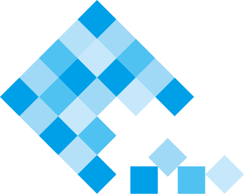 蓝色魔方小方块logo图案素材
