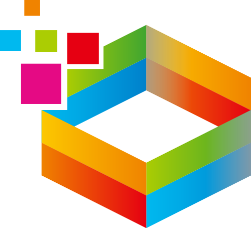 彩色正方体盒子互联网相关矢量logo图标 logo png