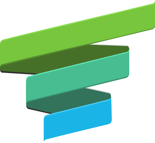 渐变立体绿色蓝色螺旋矢量logo图标 logo png