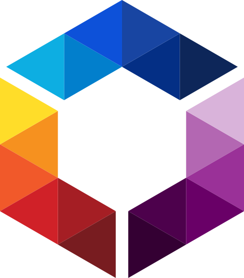 彩色立体三角六边形矢量logo图标 logo png