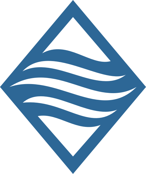 蓝色菱形河流矢量logo图标 logo png