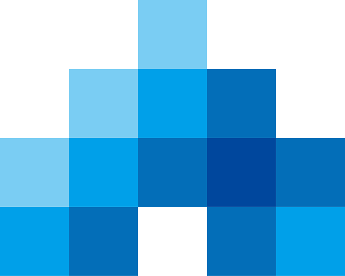 蓝色方块三角形组合logo图标