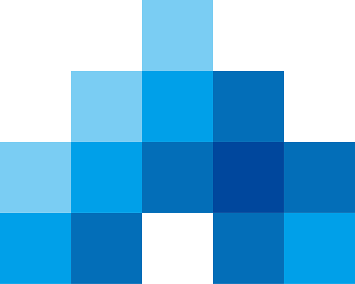 蓝色方块三角形组合logo图标 logo png