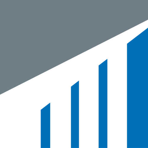 蓝色建筑正方形矢量图标 logo png