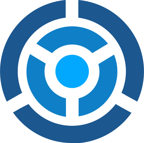 蓝色圆形金融货币银行相关矢量logo图标