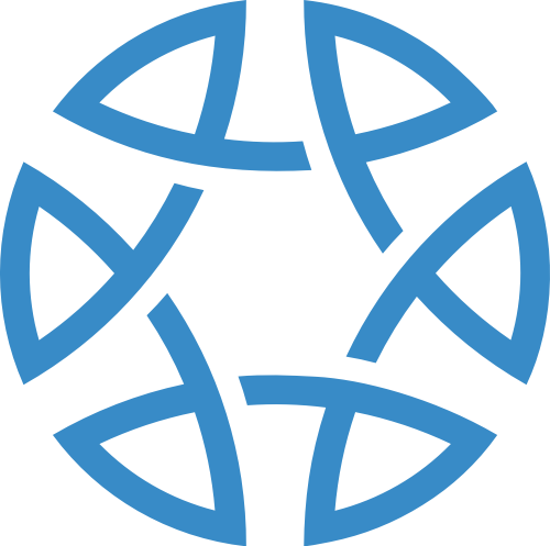 蓝色圆形线条抽象图案矢量图标 logo png
