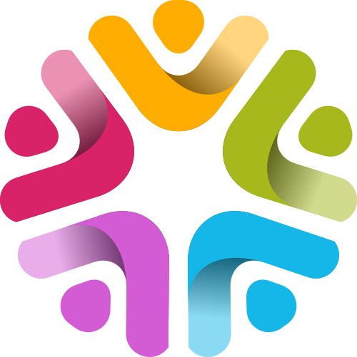彩色人形社交团队相关矢量logo图标 logo png