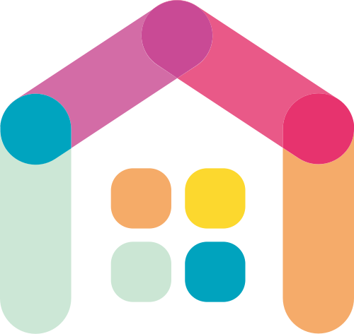 彩色房子家装建材中介矢量logo图标 logo png