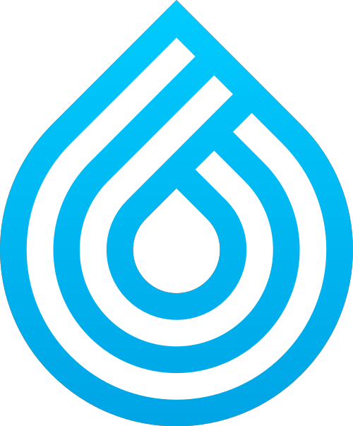 蓝色水滴形环保互联网相关矢量logo图标 logo png