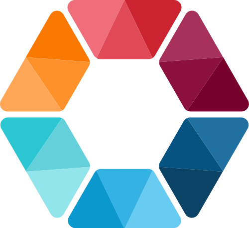 彩色六边形抽象影视摄影相关矢量logo图标