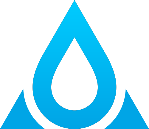 蓝色三角水滴宽带环保互联网相关矢量logo图标