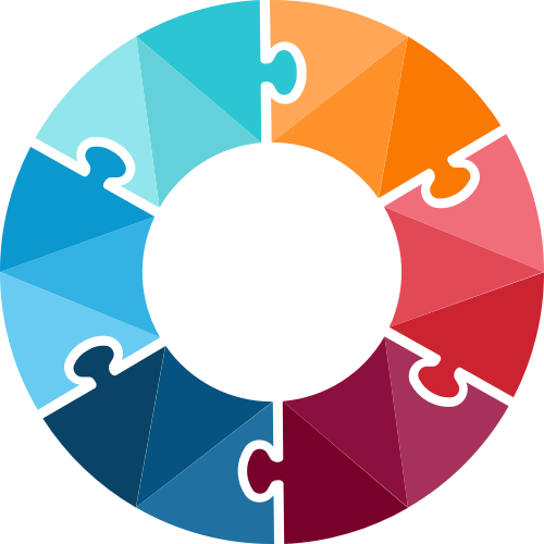 彩色圆环拼图影视摄影相关矢量logo图标 logo png