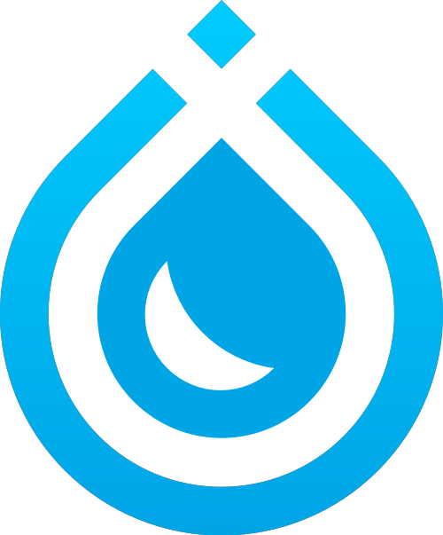 蓝色水滴形状环保互联网相关矢量logo图标