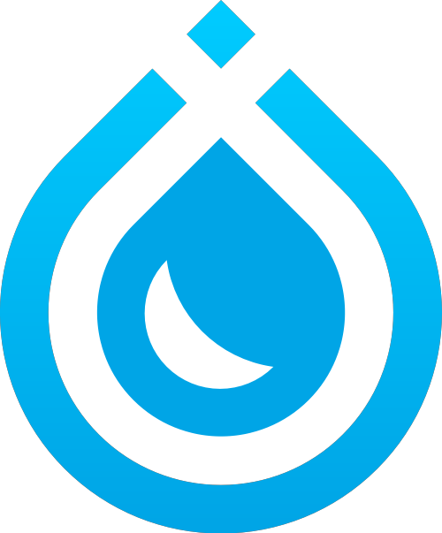 蓝色水滴形状环保互联网相关矢量logo图标 logo png