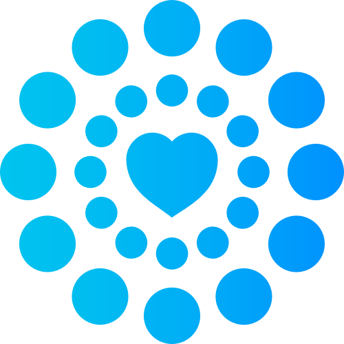 蓝色心形互联网医疗健康相关矢量logo图标 logo png