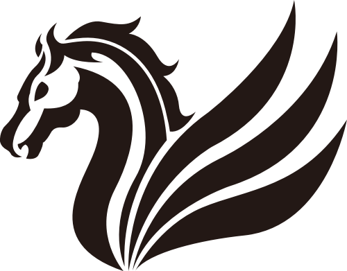 飞马黑色矢量logo图标