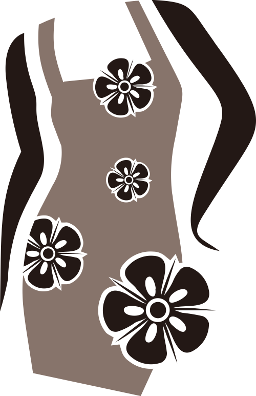 花朵女性裙子服装矢量logo图标 logo png