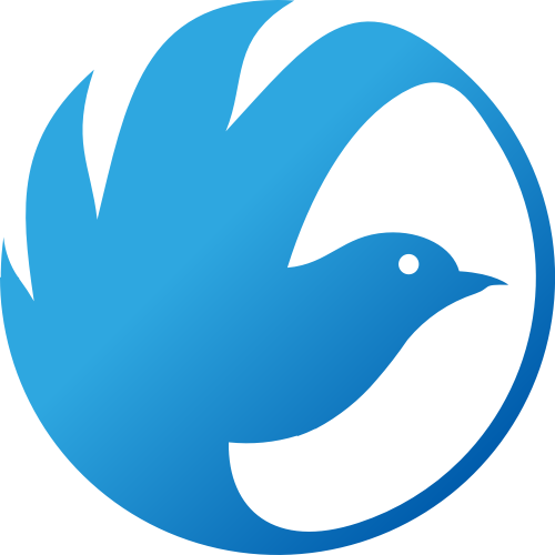 蓝色小鸟相关矢量logo图标