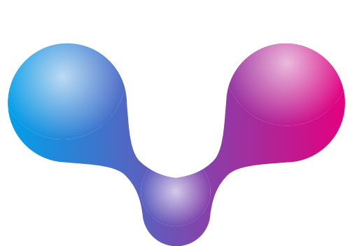 彩色渐变分子矢量logo图标 logo png