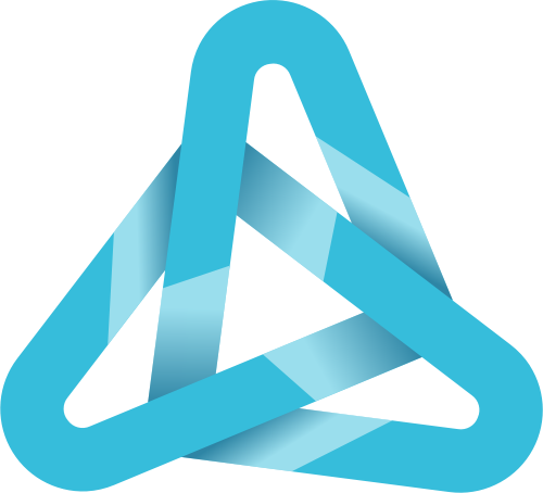 蓝色三角渐变抽象矢量logo图标 logo png