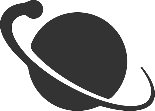 星球环绕矢量logo图标