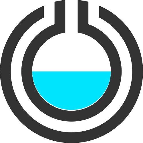 黑色蓝色圆形温度计矢量logo图标