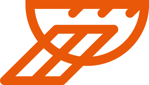 红色半圆四边形抽象矢量logo图标