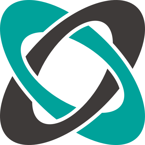 绿色抽象交叉环矢量logo图标