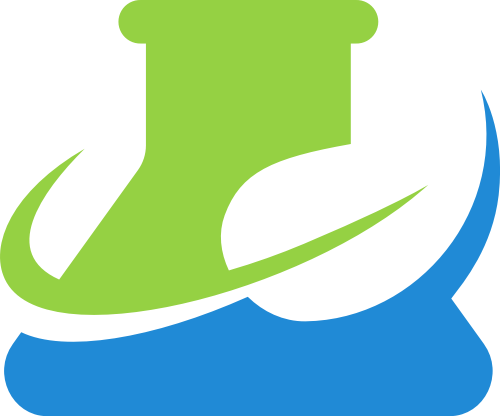 蓝色绿色抽象矢量logo图标