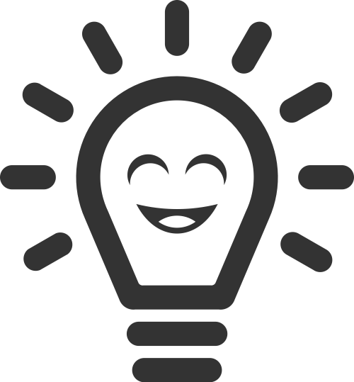 灯泡发明笑脸创造矢量logo图标 logo png