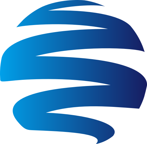蓝色球形抽象矢量logo图标
