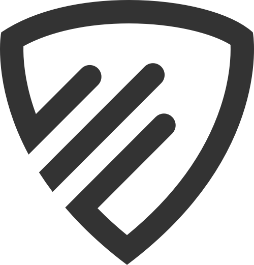 简单黑白三角形盾牌安全相关logo图标 logo png