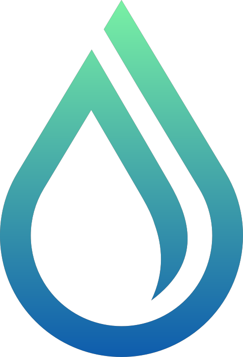 蓝绿色水滴矢量logo图标