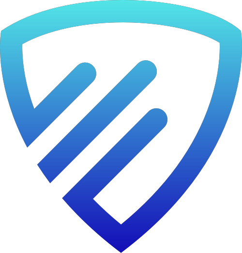 蓝色渐变盾牌矢量logo图标 logo png