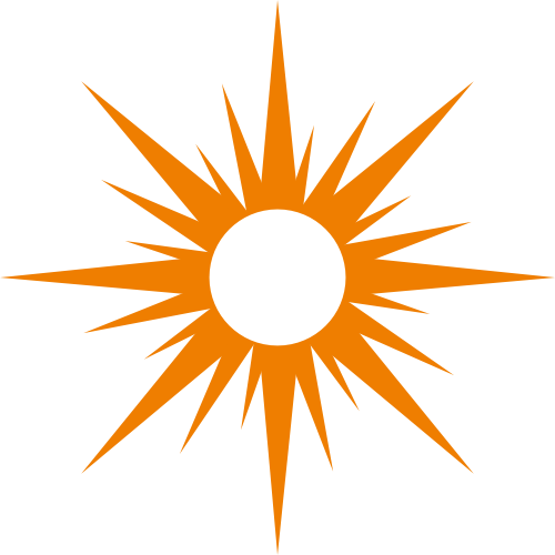 橙色太阳矢量logo图标