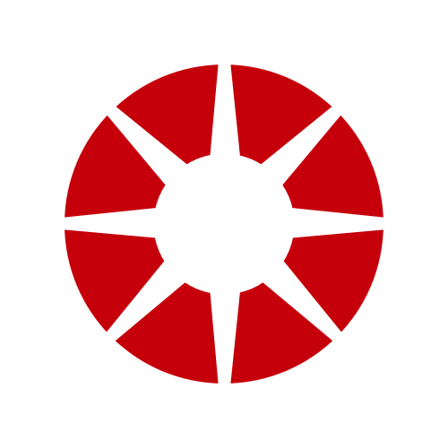 红色太阳矢量logo图标