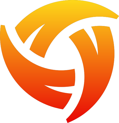 橙色抽象矢量logo图标