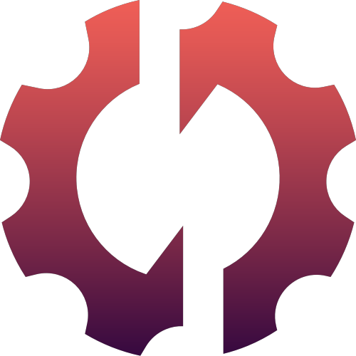 红色齿轮矢量logo图标 logo png
