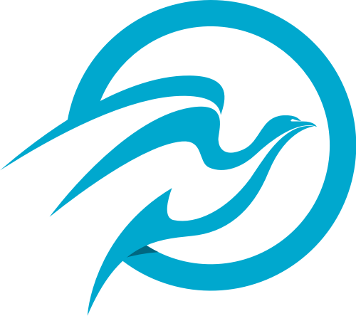 蓝色小鸟矢量logo图标