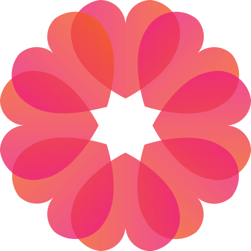 红心花朵矢量logo图标 logo png