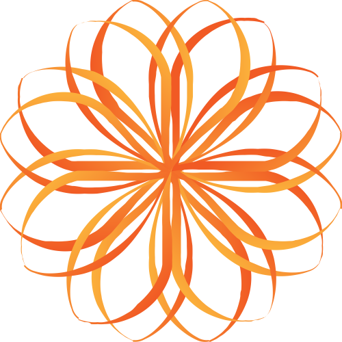 橙色花朵矢量logo图标 logo png