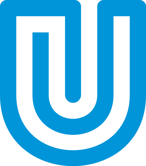 蓝色字母U矢量logo图标