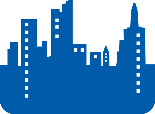 蓝色城市矢量logo图标 logo png
